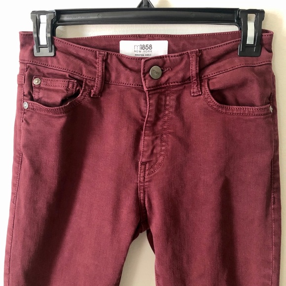M158 New York Burgundy Jeans - Picture 6 of 6